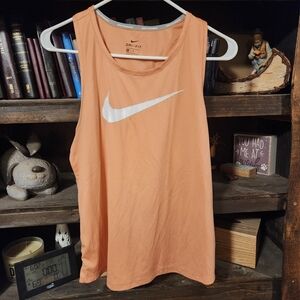 Nike Peach Sleeveless Top with White Swoosh